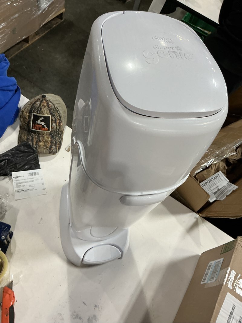 Condition photo showing Good Condition for Playtex Diaper Genie Complete Pail with Built-In Odor Controlling Antimicrobial, Includes Pail & 1 Refill, White , 8.36 Pound White Pail + 1 Refill