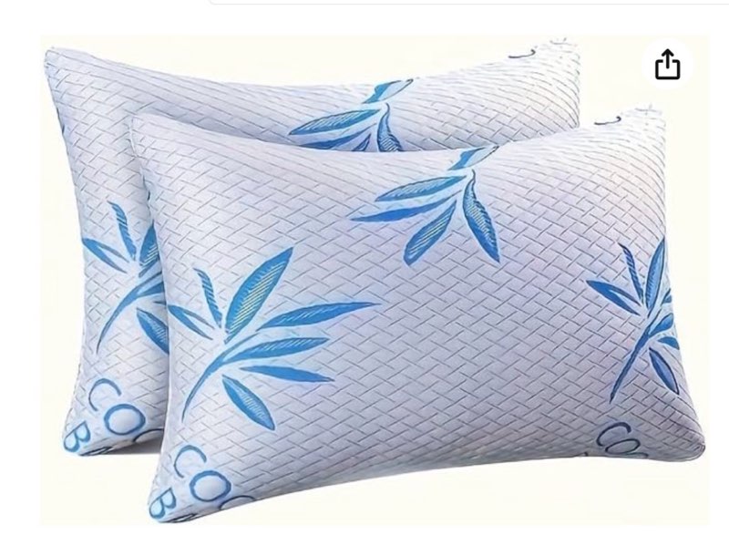 2 pack king size rayon derived from bamboo pillow for, bed pillows set back, stomach, side sleepers, removable cover, adjustable to firm/soft, (2, blue, queen (u.s. standard)) queen (u.s. standard) blue 2