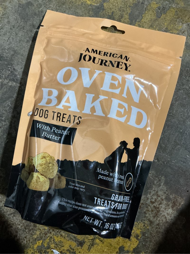Condition photo showing Good Condition for American Journey Peanut Butter Recipe Grain-Free Oven Baked Crunchy Biscuit Dog Treats