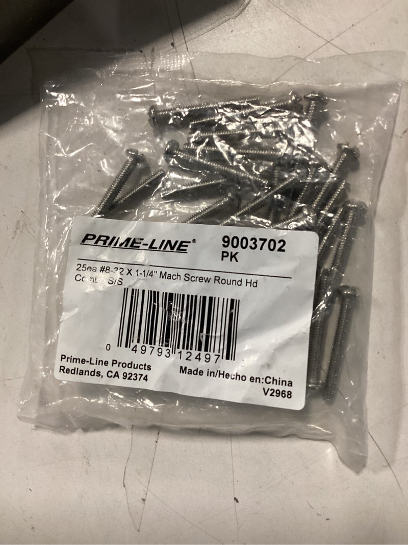 Condition photo showing New/Like New for Prime line 1-1/4 mach screw round Hd combo