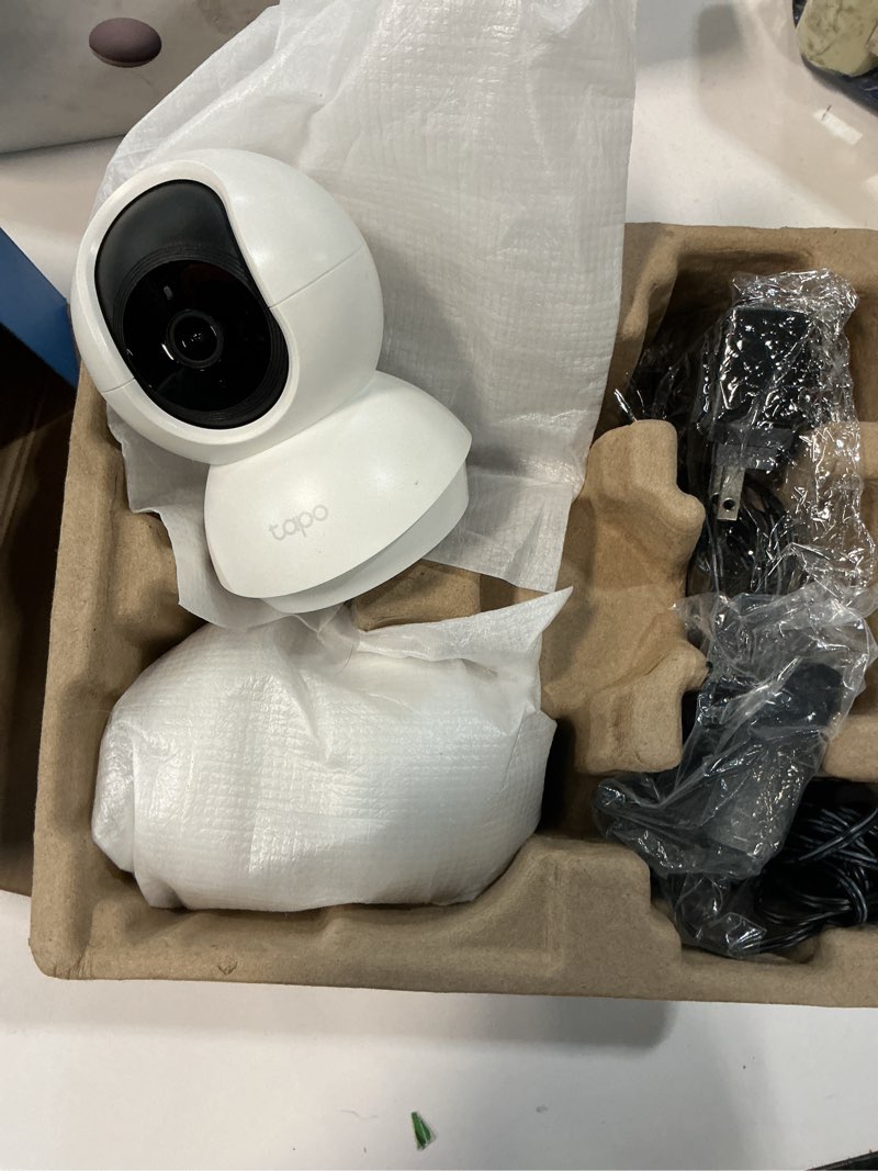 Condition photo showing Good Condition for TP-Link Tapo 2K Pan/Tilt Security Camera for Baby Monitor, Dog Camera w/Motion Detection, 2-Way Audio, Siren, Night Vision, Cloud & SD Card Storage, Works with Alexa & Google Home, 2-Pack (C210P2) Indoor Only White 2-Pack