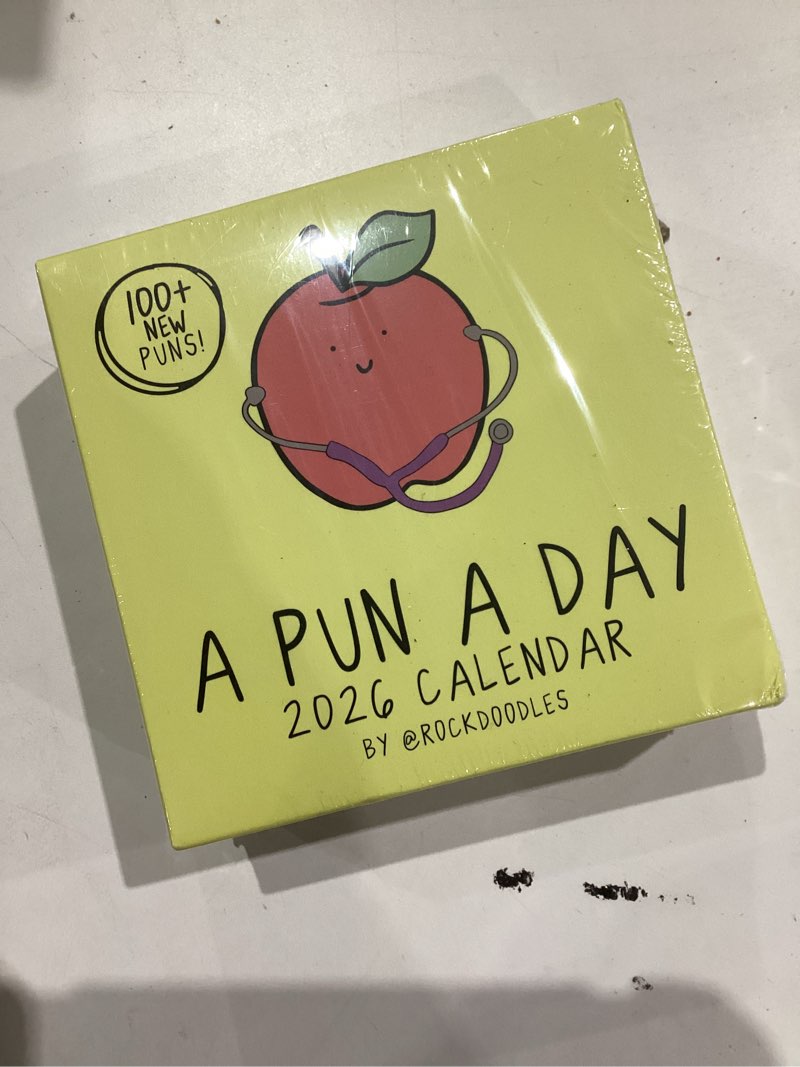 Condition photo showing Good Condition for Rockdoodles 2026 Punny Day-to-Day Calendar | Funny Daily Desktop Calendar Christmas Stocking Stuffer Gift for Home or Office, Daily Tear Off Pages With New Puns | A Pun A Day by Rockdoodles 2026 Calendar