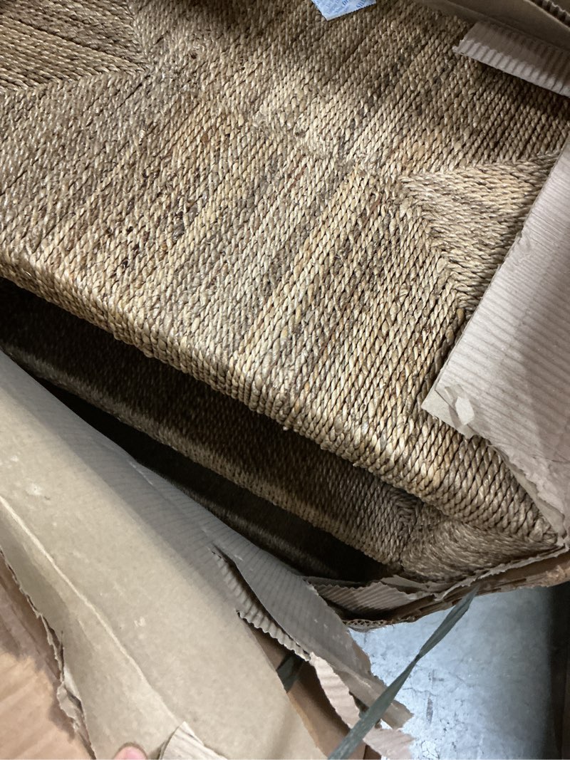 Condition photo showing Good Condition for bali & pari liza bohemian natural seagrass end table