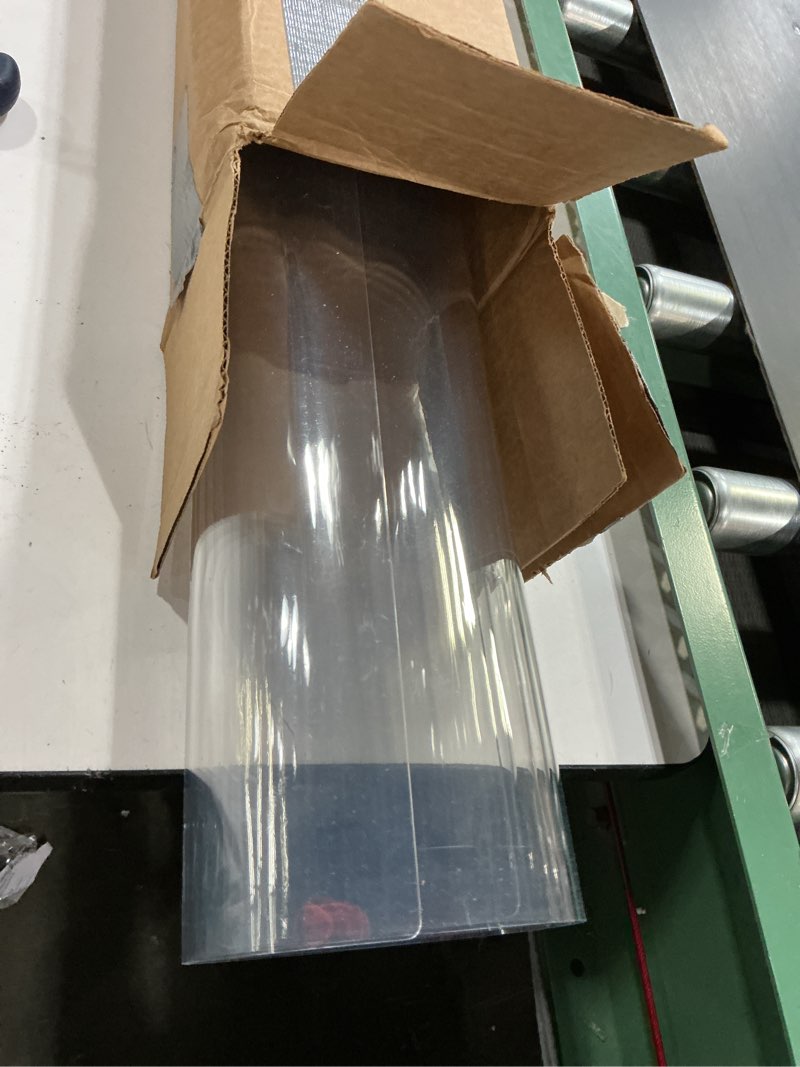 Condition photo showing As Is for Clear Table Protector 30 x 64 Inch, 1.5mm Thick Plastic Table Cover, Waterproof PVC Clear Table Cover Protector, Desk Protector Mat, Writing Desk Pad for Desktop, Coffee & Dining Room Table 30" x 64" (Rectangular) Crystal Clear