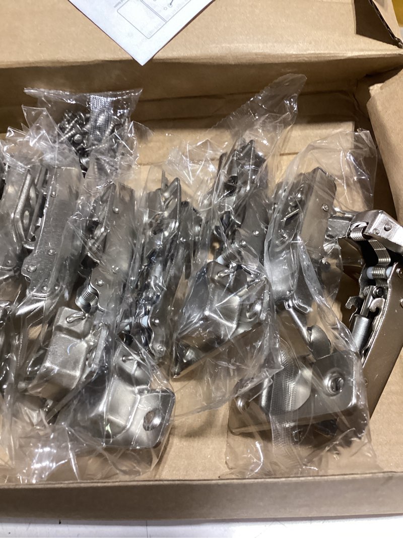 Condition photo showing As Is for home edit 4pairs  8pack european full overlay soft close cabinet hinges concealed kitchen cabinet hinges heavy-duty frameless adjustable for cupboard hardware full overlay 8