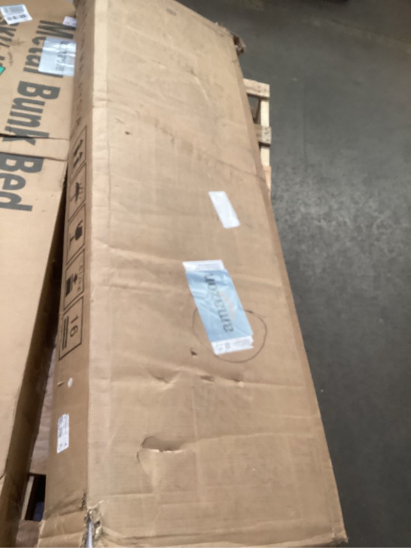 Condition photo showing As Is for YITAHOME Farmhouse TV Stand for 65 Inch TVs, Entertainment Center with Storage Cabinets and Sliding Barn Doors, Rustic Media Console Table for Living Room, Grey White/Grey Wash 59'' without Mount Grey White/Grey Wash