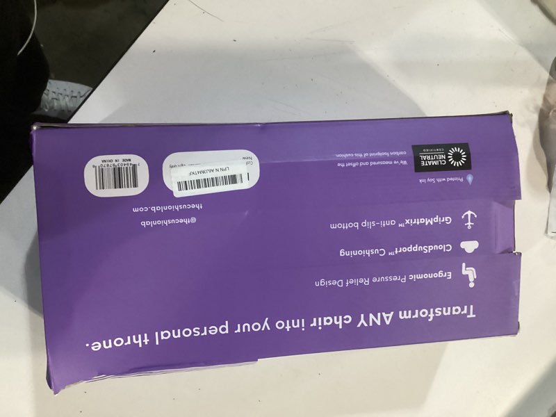 Condition photo showing New/Like New for C CUSHION LAB Patented Pressure Relief Seat Cushion for Long Sitting Hours on Office/Home Chair, Car, Wheelchair - Extra-Dense Memory Foam for Hip, Tailbone, Coccyx, Sciatica - Light Grey Gray