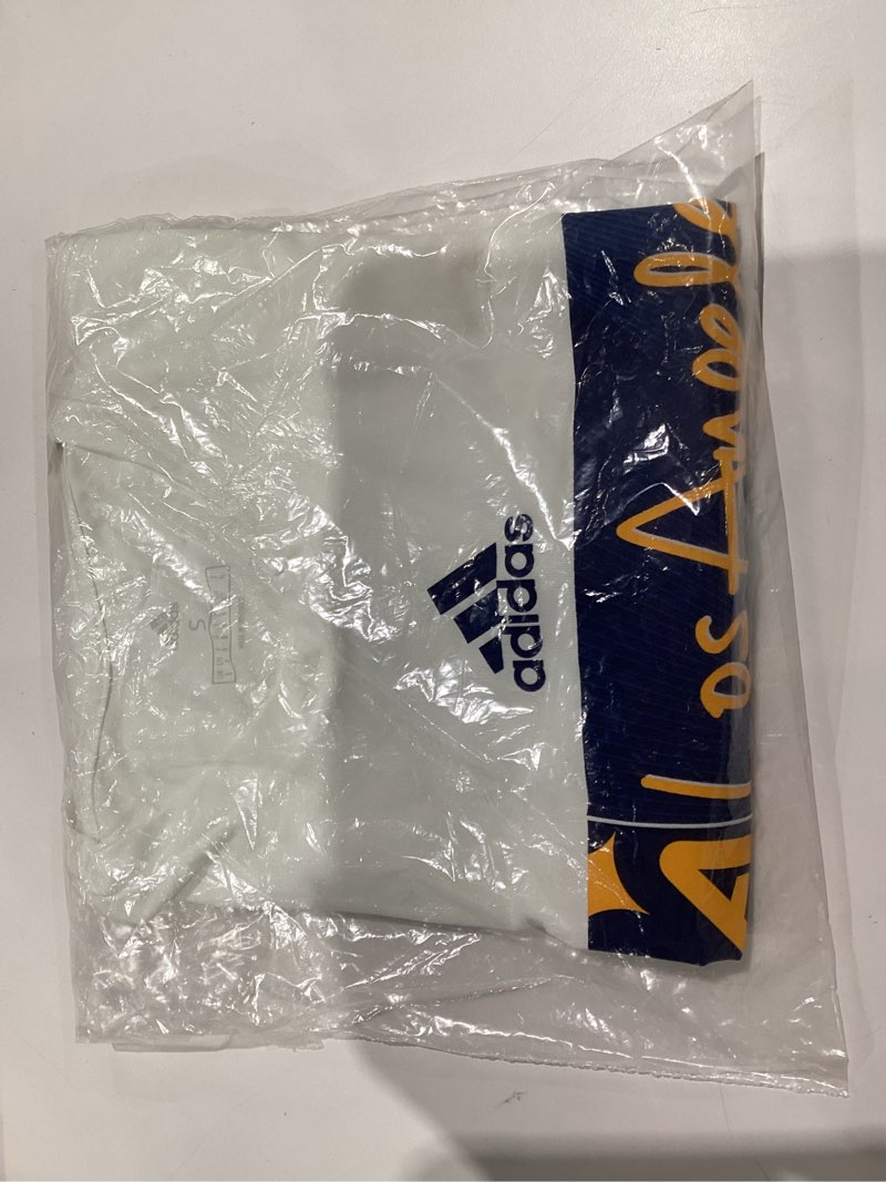 Condition photo showing New/Like New for Adidas Mens La Galaxy MLS Short Sleeve T-Shirt Small White Galaxy