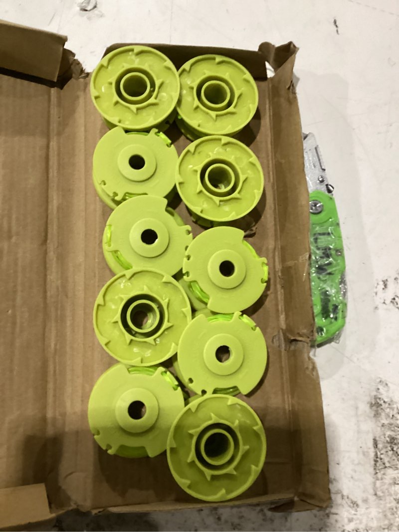 Condition photo showing New/Like New for weed wacker string compatible with ryobi one plus+ ac80rl3, 0.08'' trimmer refill line,weed eater string compatible with ryobi 18v, 24v,40v trimmers (10 replacement spools& 2 cover)