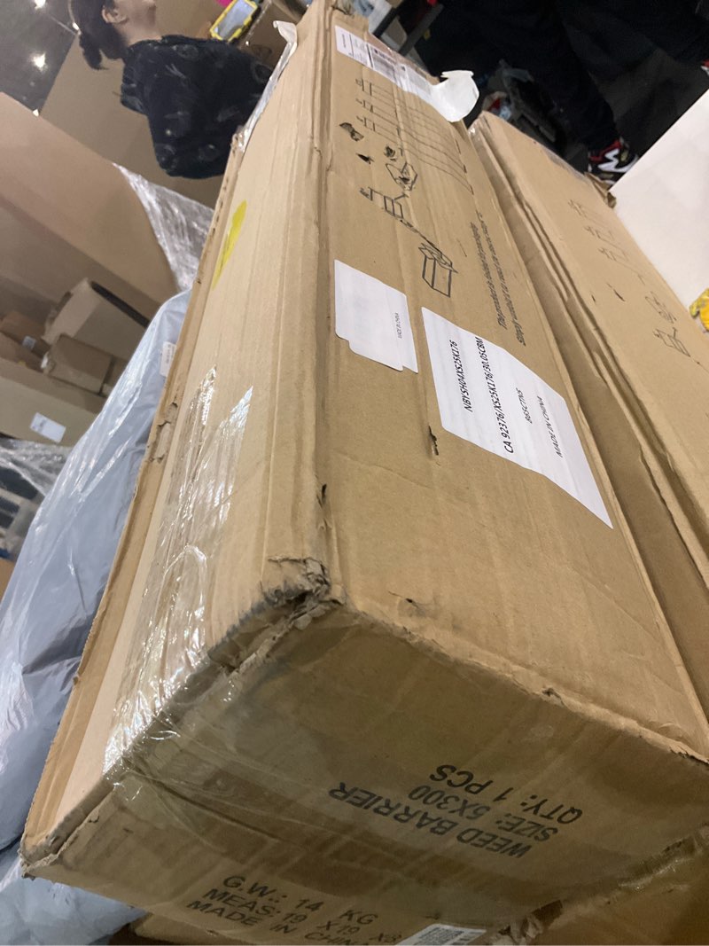 Condition photo showing Good Condition for 5ft x300ft Black Weed Barrier 3.5oz Landscape Premium Fabric Heavy-Duty Woven Ground Cloth with Superior Permeability Weed Control Convenient Design 3.5oz-5ftX300ft black