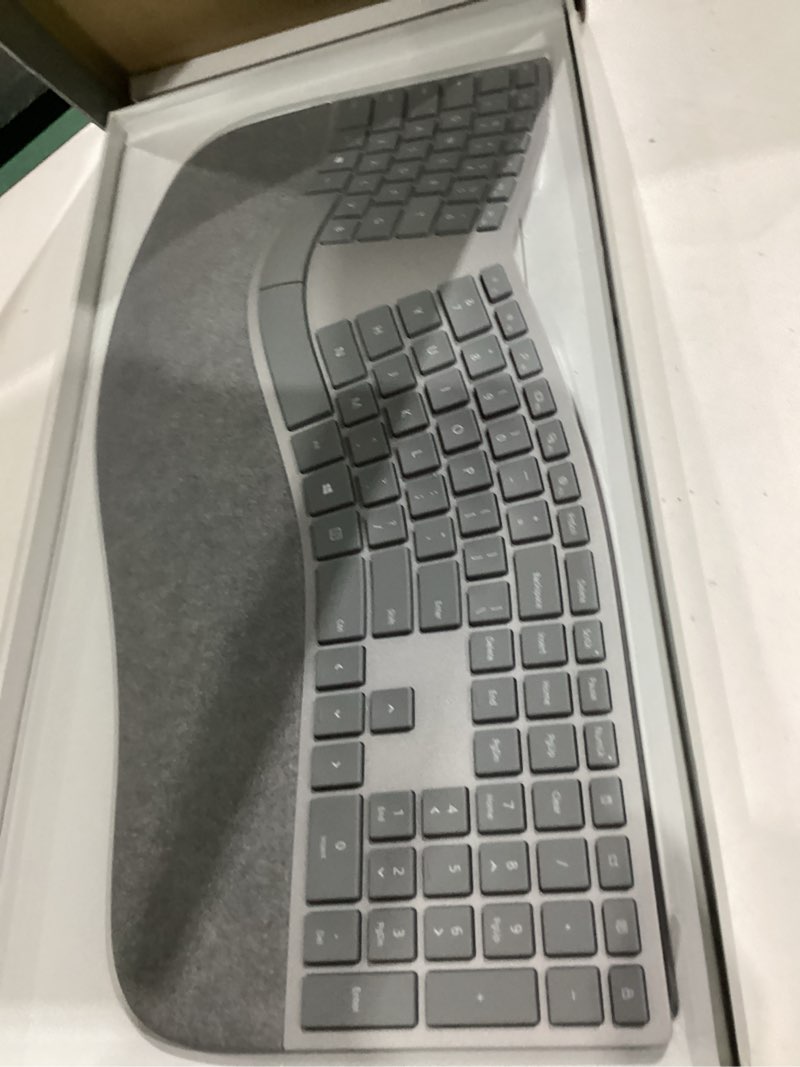 Condition photo showing As Is for microsoft 3ra-00022 surface ergonomic wireless keyboard,gray