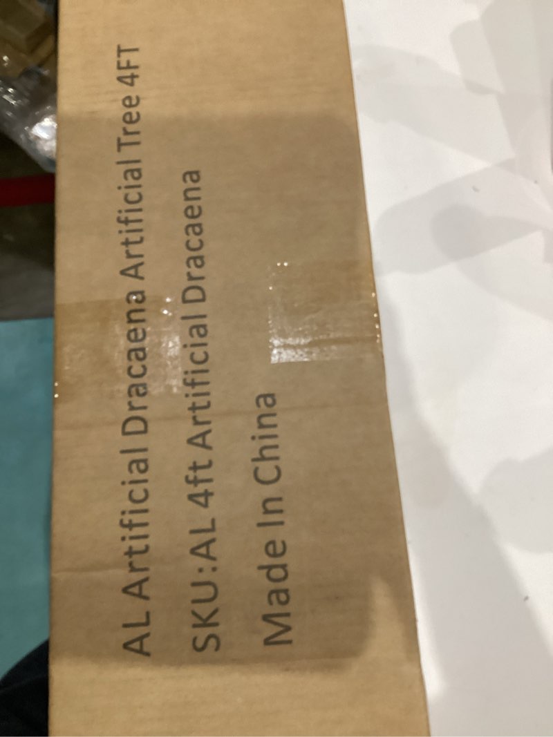 Condition photo showing New/Like New for Alupssuc Artificial Dracaena Fake Tree 4FT, White High Pot Artificial Plants Indoor&Outdoor, Fake Plants for Office/Home/Living Room Potted Decoration, 4ft