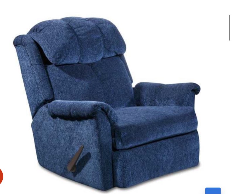 (Incomplete) (similar to stock photo) Blue recliner DLC9589BLU