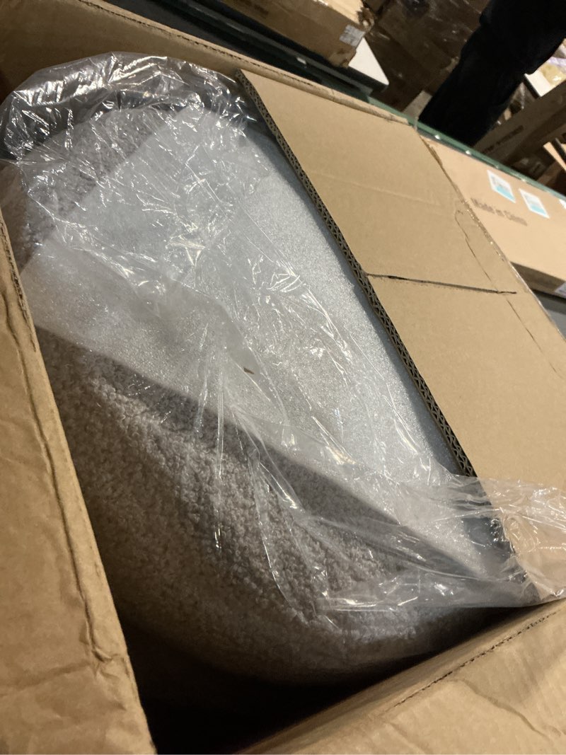 Condition photo showing Good Condition for Round Set of 2 Sherpa Storage Ottoman Stool Boucle Vanity Stool Footstool with Removeable lid Load up to 440 lbs for Livingroom Bedroom Gray UASND68G Grey 16.5" Dia. x 17.7" H