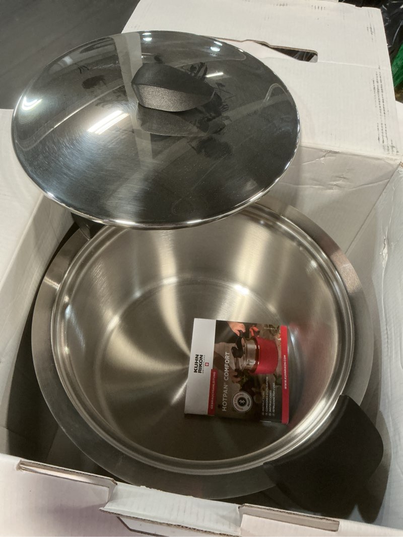 Condition photo showing Good Condition for kuhn rikon hotpan – stainless steel cooking pot with insulated thermal bowl | energy-saving soft-cooking system | swiss design 5.3 quarts, grey gray 5.3 quarts