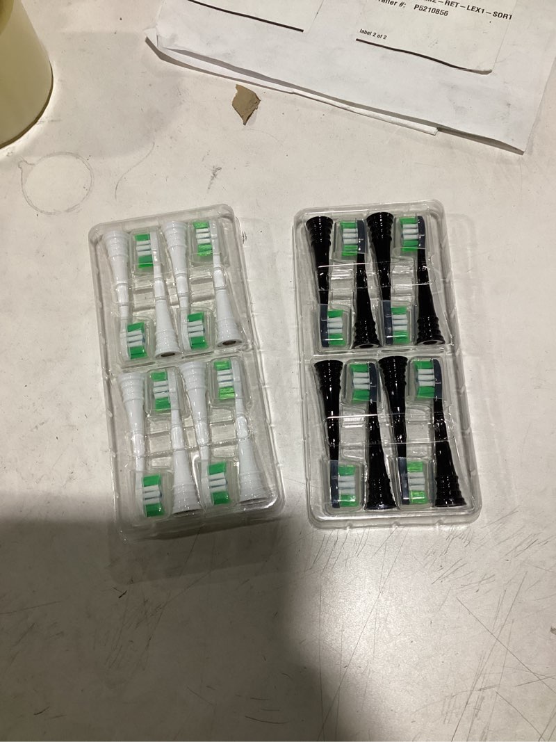 Condition photo showing Good Condition for Zekuavi Replacement Toothbrush Heads Compatible with AquaSonic Black Series Electric Toothbrush, 16 Pack Toothbrush Heads Fit for Black Series Pro, Vibe Series, Duo Series Pro, 8White8Black 8white8black 16 Count (Pack of 1)