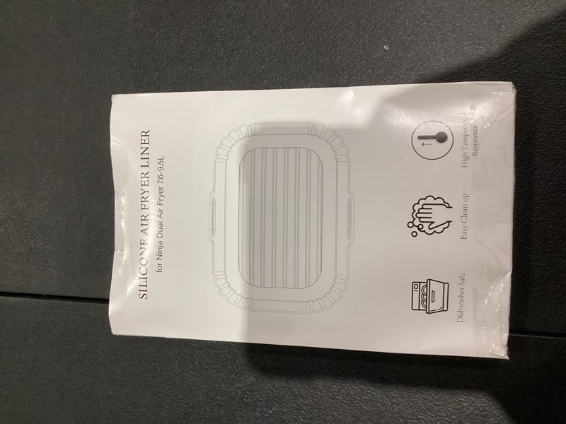 Condition photo showing New/Like New for Silicone Air Fryer Liners 2 Pack, Reusable Liners for Ninja Foodi Dual DZ201 DZ401 DZ550 DZ320, COSORI 9QT, Instant & Chefman, Fits 8–10QT Dual Basket Air Fryers