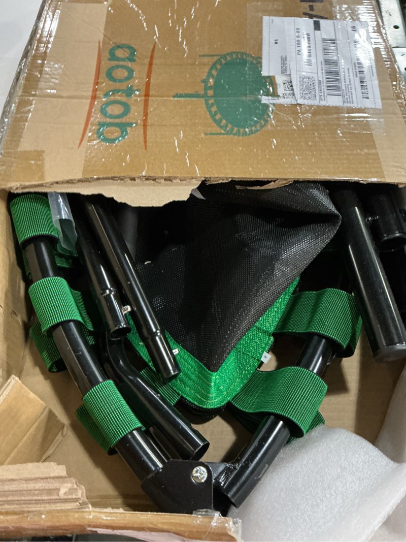 Condition photo showing Good Condition for AOTOB 40/48" Fitness Trampoline for Adult, Max Load 450 LBS, Foldable Mini Trampoline with Durable Bungees,Small Rebounder Exercise Trampoline with Bar for Workout for Quiet & Safely Cushioned Bounce 48 inch Green