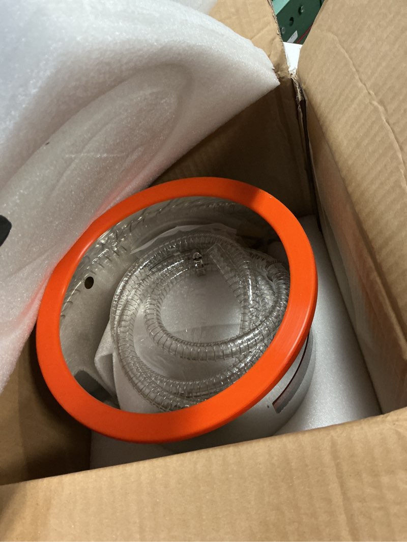 Condition photo showing Good Condition for vevor 1.5 gallon vacuum chamber, stainless steel, vacuum degassing chamber with tempered glass lid, hose, air filter, for resin casting, stabilizing wood, degassing silicone, epoxies, essential oils 1.5 gallon glass lid