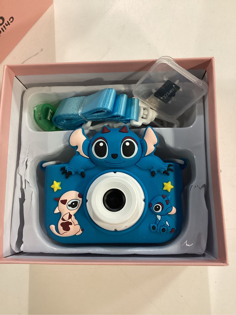 Condition photo showing Good Condition for Kids Camera Toddler Digital Camera Little Girls Toy Camera for 3 4 5 7+ Years Old Boys Christmas Birthday Gifts for Kids Digital Camera 40MP Dual Lens 1080P HD Video Selfie Camera with 32GB SD Card STZ