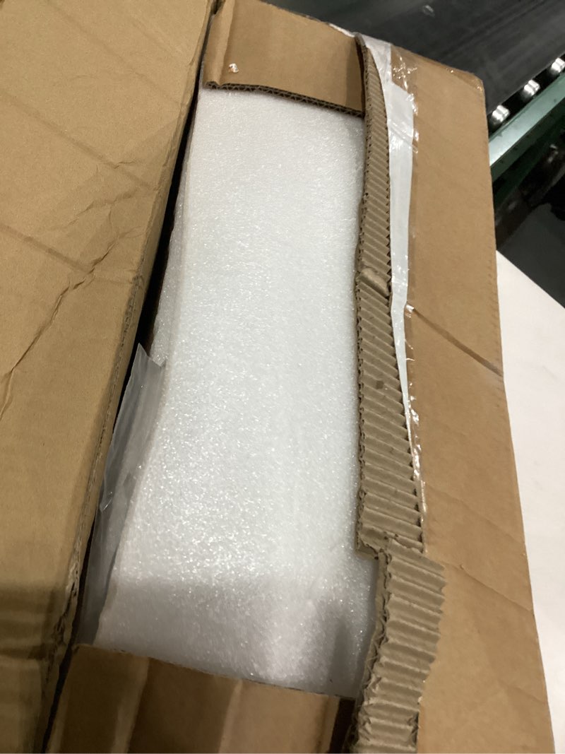 Condition photo showing As Is for 48" Ceiling Fan with Light amd Remote, White Flush Mount Ceiling Fan with 3 Blades,3 Color Light, 6 Speed, Queit DC Motor, for Bedroom/Outdoor/Patios, White 48" White Flush Mount