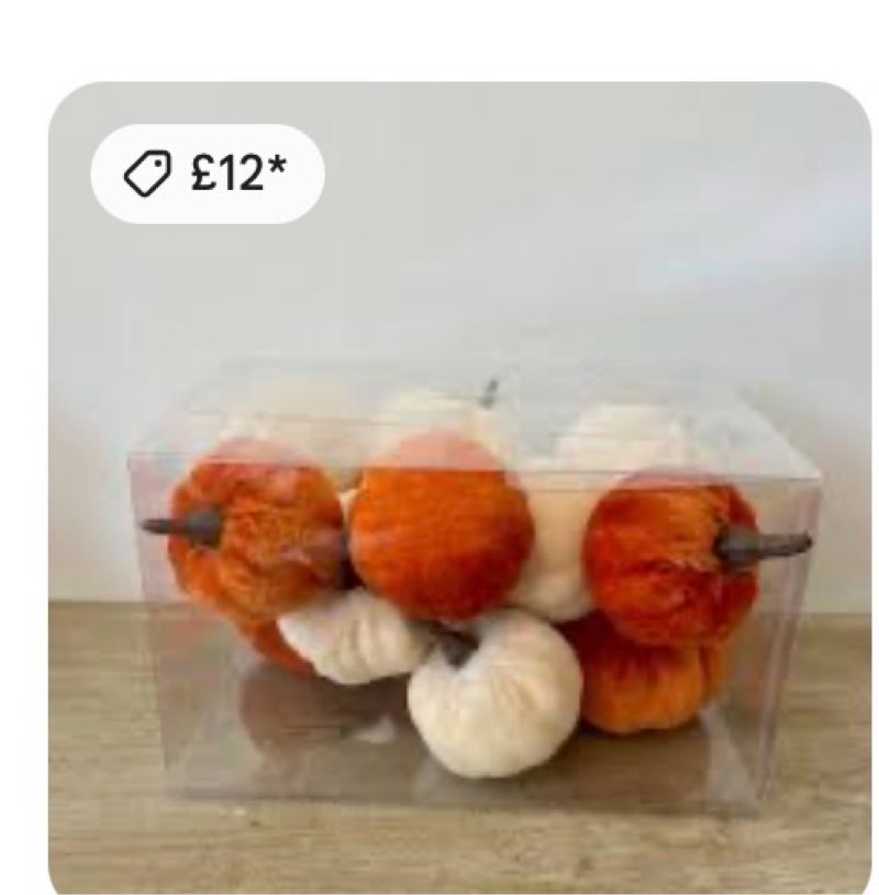 Orange & White velvet pumpkins | Autumn Home Decor