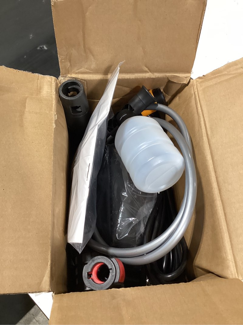 Condition photo showing Good Condition for mzk 2026 new lightweight pressure washer, portable one-button start with 4 adjustable nozzle & foam cannon, powerful cleaning machine for cars, patios, fences & driveways(red)