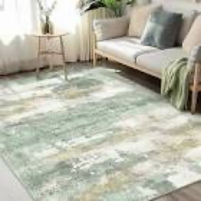 beimo area rugs 5x7 for living room bedroom, modern abstract machine washable rug, large soft low pi