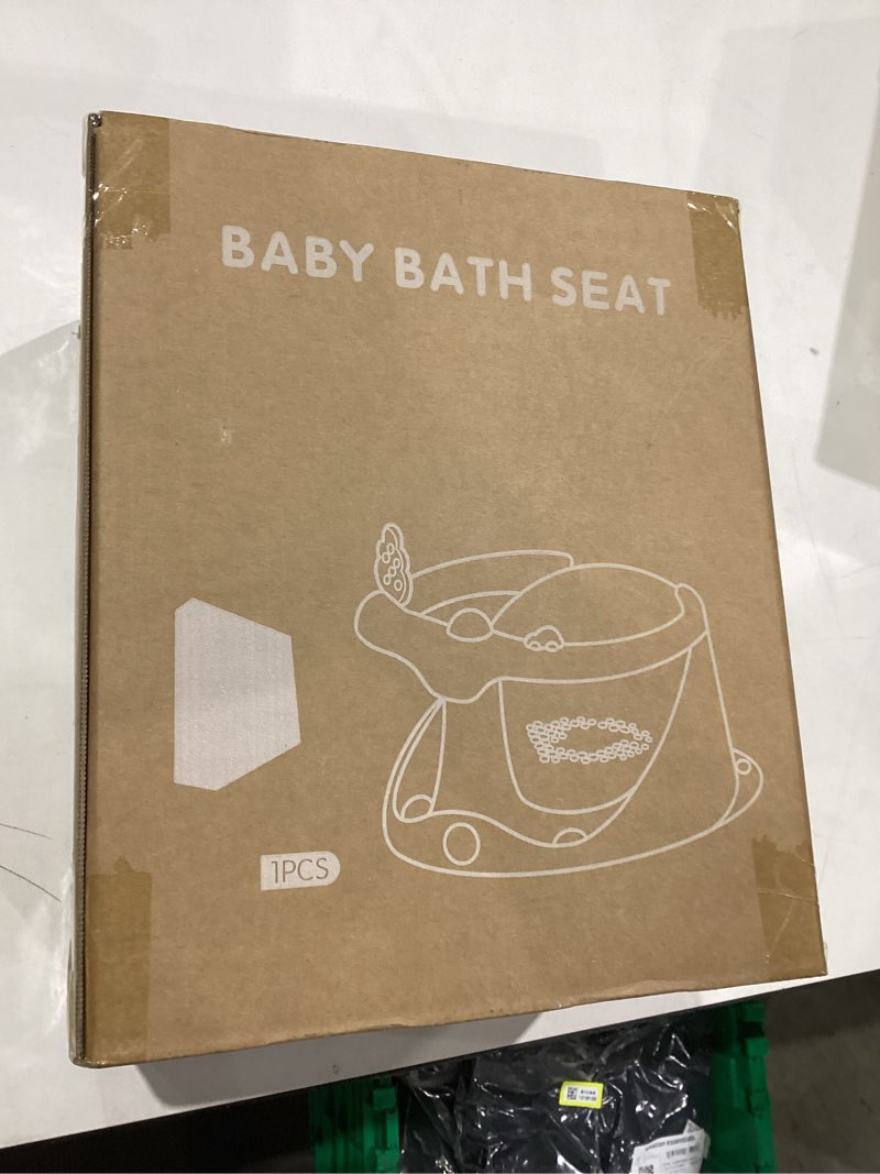 Condition photo showing New/Like New for Baby Bath Seat for Babies 6 Months & Up - Bathtub Seats for Babies Sitting Up with Rinse Cup, Non-Slip, Comfortable, Infant Bath Essentials Gray GREY
