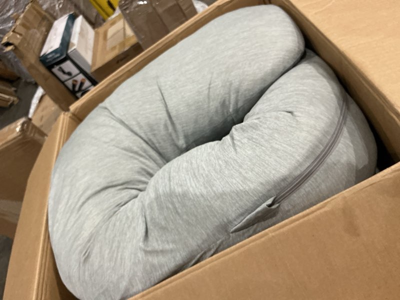 Condition photo showing Good Condition for momcozy pregnancy pillows for sleeping, u shaped full body maternity pillow with removable cover - support for back, legs, belly, hips for pregnant women, 57 inch pregnancy pillow for women, grey