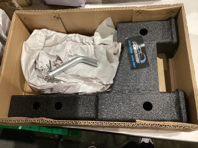 Condition photo showing Good Condition for Dual Trailer Hitch Extension 2 Inch - Towing & Bike Rack Extender with Adjustable Length 7.3" - 9.3", Hitch Pin & Clip, 5000 lbs Load, Matte Black 2 Inch Dual