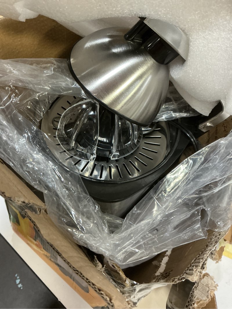 Condition photo showing Good Condition for Electric Orange Juicer, Citrus Juicer Squeezer with 2 Cones and Soft Grip Handle for Effortless Juicing, Stainless Steel Quiet Orange Juice Extractor Machines for Lime Grapefruit Lemon