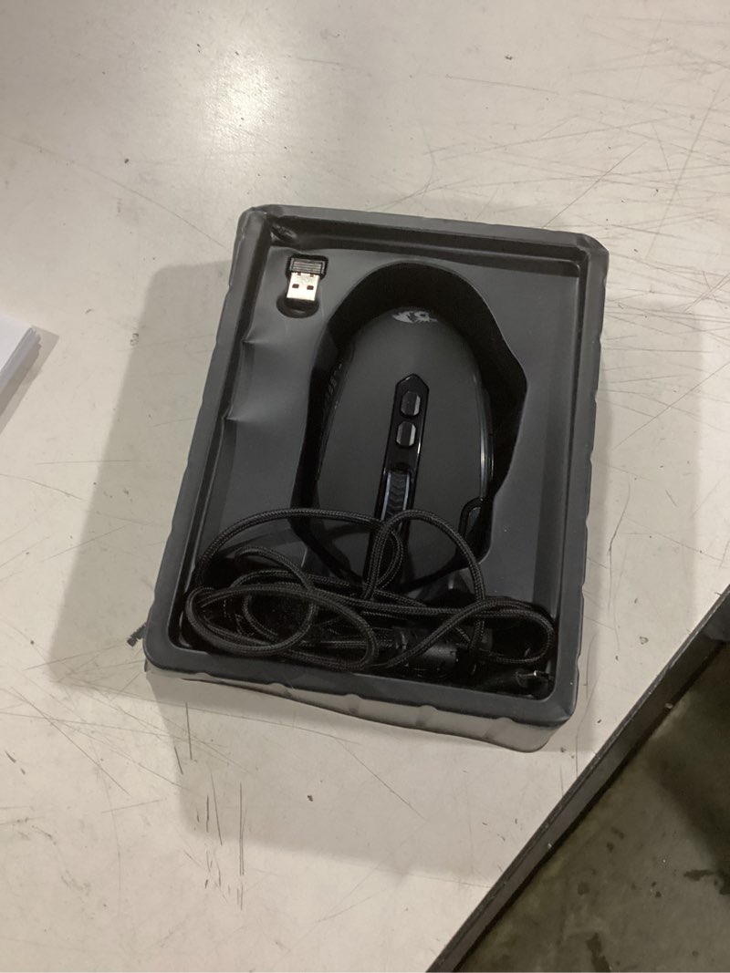 Condition photo showing Good Condition for redragon m810 pro wireless gaming mouse, 10000 dpi wired/wireless gamer mouse w/rapid fire key, 8 macro buttons, 45-hour reliable power capacity and rgb backlit for pc/mac/laptop black m810 pro
