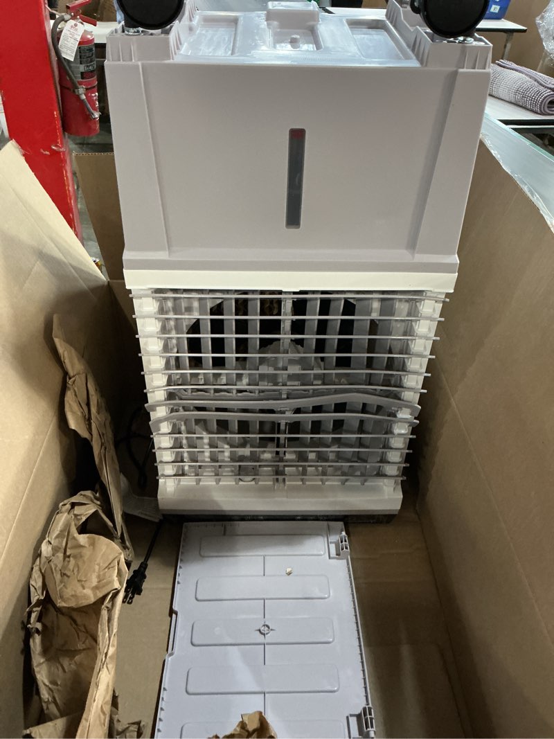 Condition photo showing Good Condition for uthfy 1800 cfm evaporative air cooler, 3-in-1 swamp cooler air conditioner with copper motor, 5.3 gallon water tank, 6 ice packs, 12h timer, 120°oscillation, cooling fan for bedroom, office, garage 31“