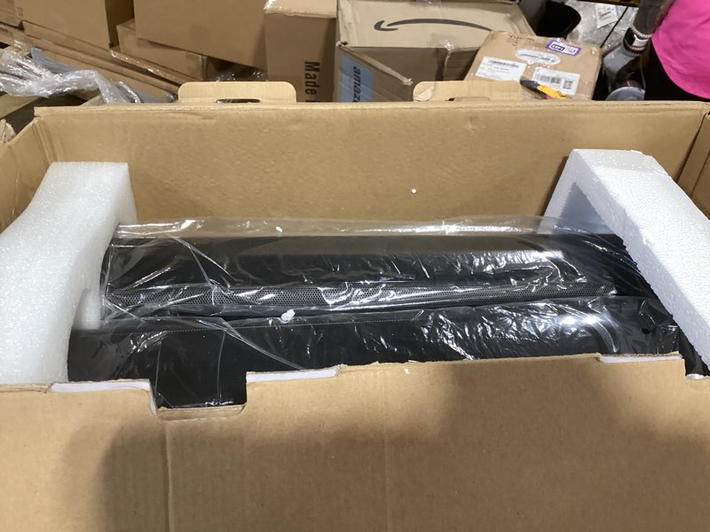 Condition photo showing New/Like New for karaoke soundbar with subwoofer for tv: sound bar with 2 wireless microphones - home theater surround sound system - bluetooth speaker with remote supports hdmi arc/optical/aux/usb for tv/pc s-08