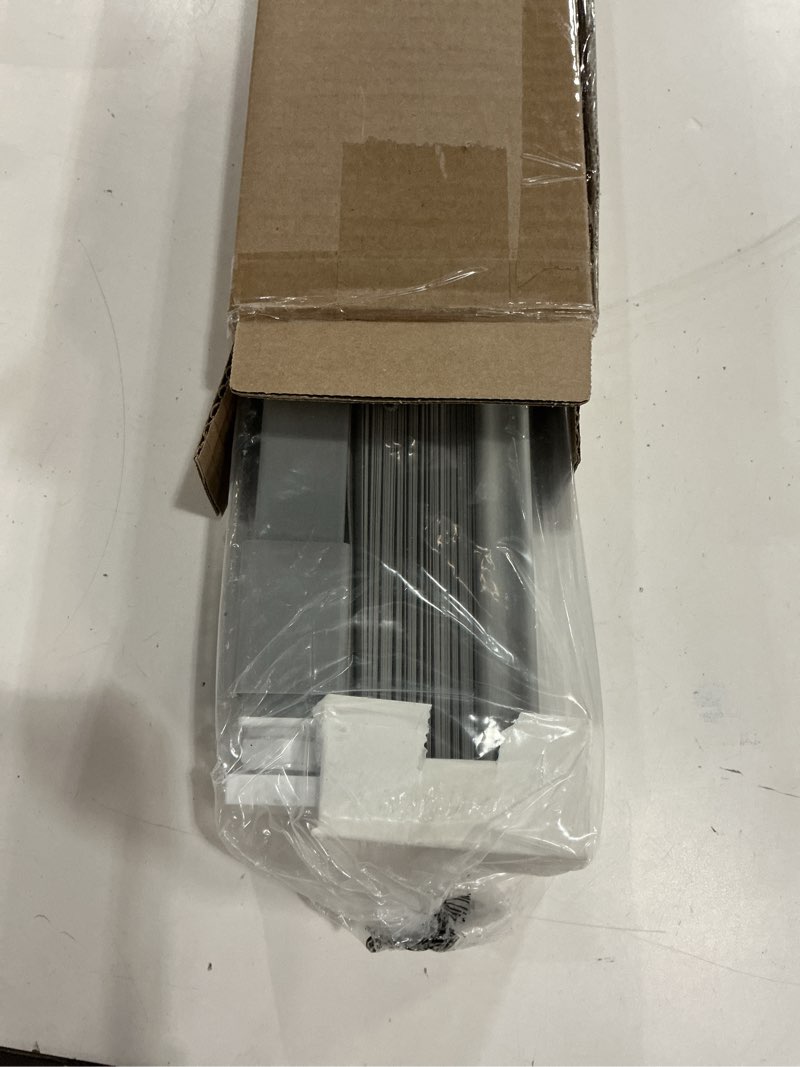 Condition photo showing New/Like New for lazblinds no tools no drill 1" vinyl mini blinds, cordless blinds for windows, light filtering horizontal window blinds & shades, 28" w x 48" h, grey cordless-grey 28" w x 48" h