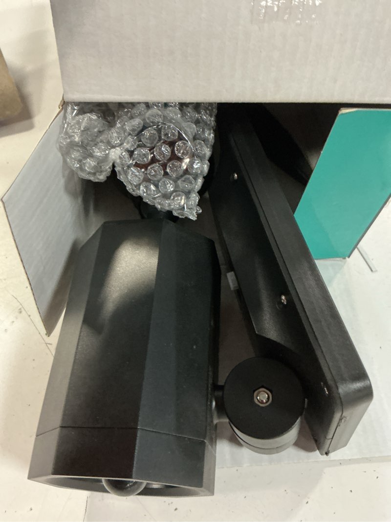 Condition photo showing As Is for Bell + Howell Bionic Spotlight  25 ft. Motion Sensor  Solar Sun Panels  Outdoor Lighting- Black