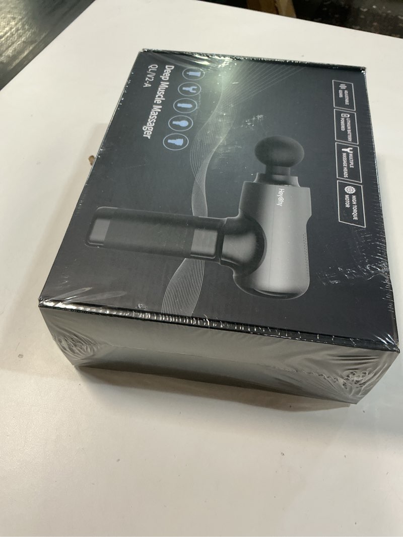 Condition photo showing New/Like New for Massage Gun Deep Tissue with Heat Head, Handheld Muscle Back Massager with Carry Case, Portable Percussion Massager Gun with 6 Replacements for Athletes Pain Relief