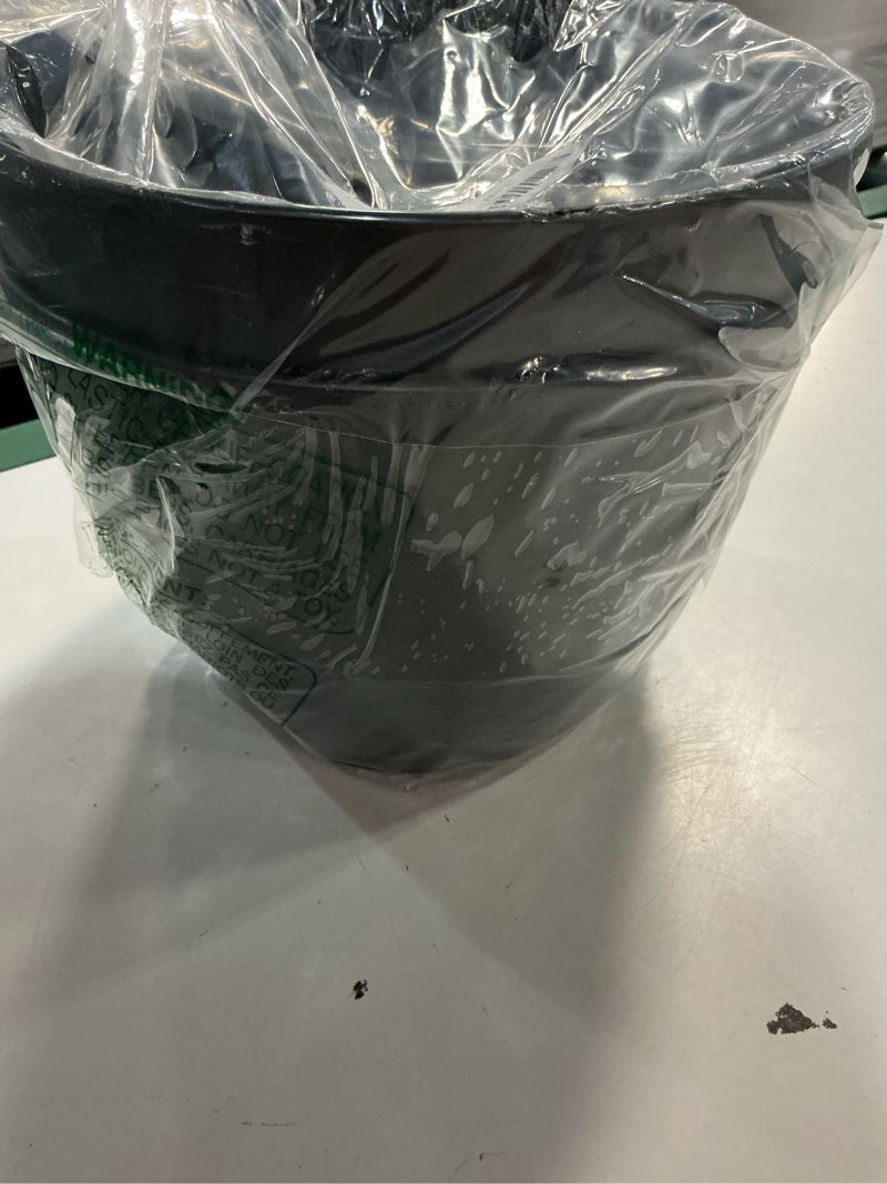 Condition photo showing Good Condition for wsmksz 8 inch self watering pots, 2 pack plastic planters with mesh drainage holes for garden plants and flower, plants pots with deep reservoir for indoor outdoor plants, black with brown 8inch 2pcs black with brown
