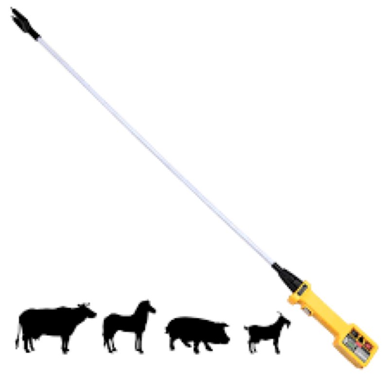 Cattle Prod, Livestock Waterproof hot Shot Cattle Prod Stick, Rechargeable Electric Livestock Prod, 