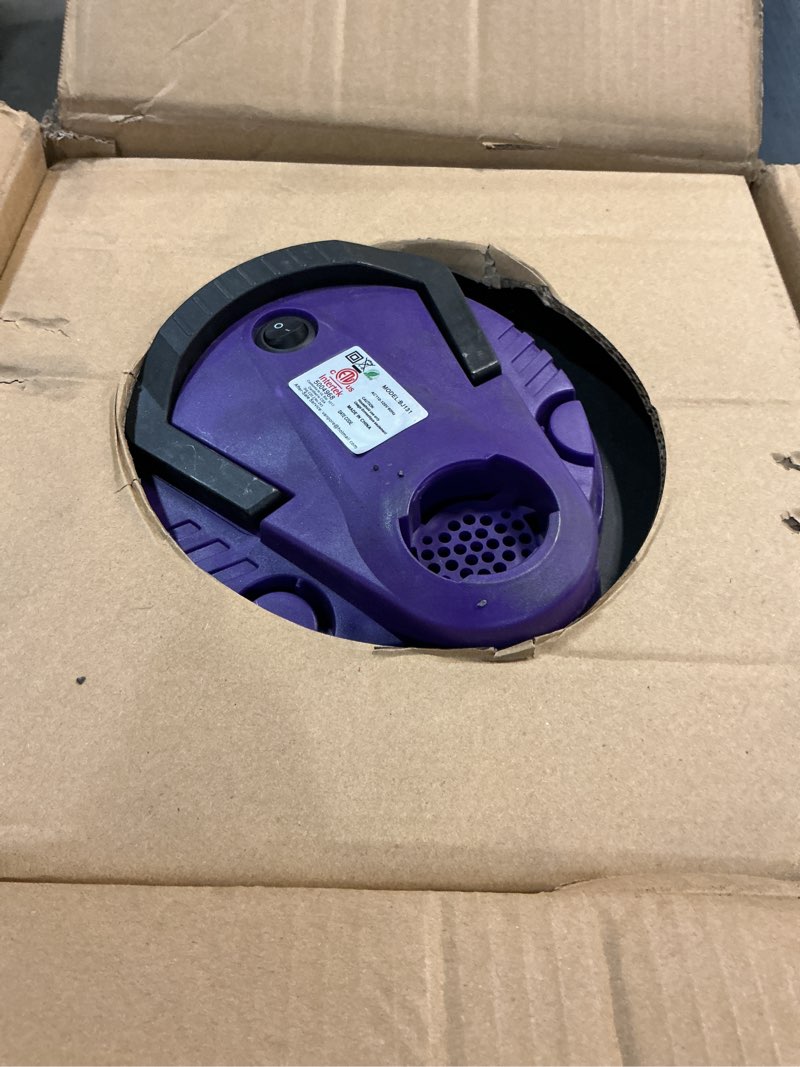 Condition photo showing Good Condition for ash vacuum for pellet stoves: 5.2 gallon fireplace ash vac with 1200w powerful suction & wheeled base - ash vacuum cleaner for fireplaces, pellet grill, wood stove, fire pits purple