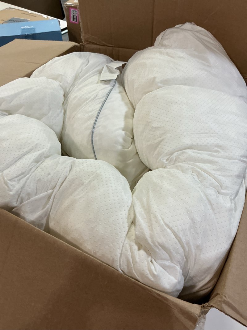 Condition photo showing As Is for Decroom 4 Inch Memory Foam Mattress Topper Twin for Back Pain Relief, Filled with Breathable Memory Foam Pillow Topper Soft Fluffy Supportive Bed Mattress Pad, 75x39x4 Inch Twin White