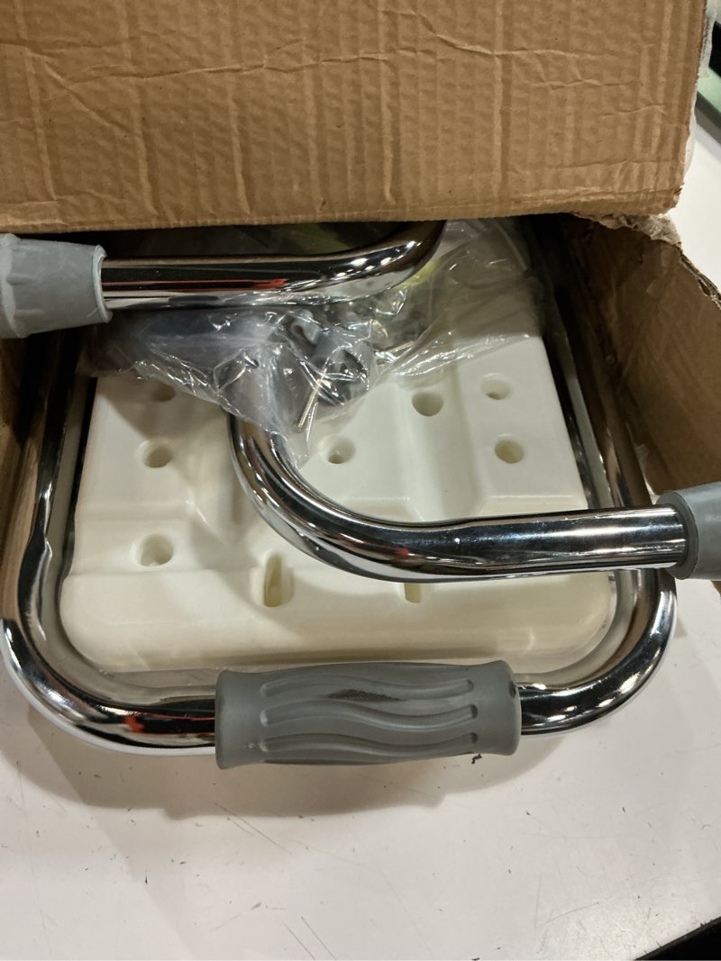 Condition photo showing Good Condition for specilite 2 step stool with handle, heavy duty foot stool with 10 height-adjustable handrail, non-slip platform and 4 buckles for bed, rv, kitchen, bathtub, 360lbs standing aids for elderly, adult