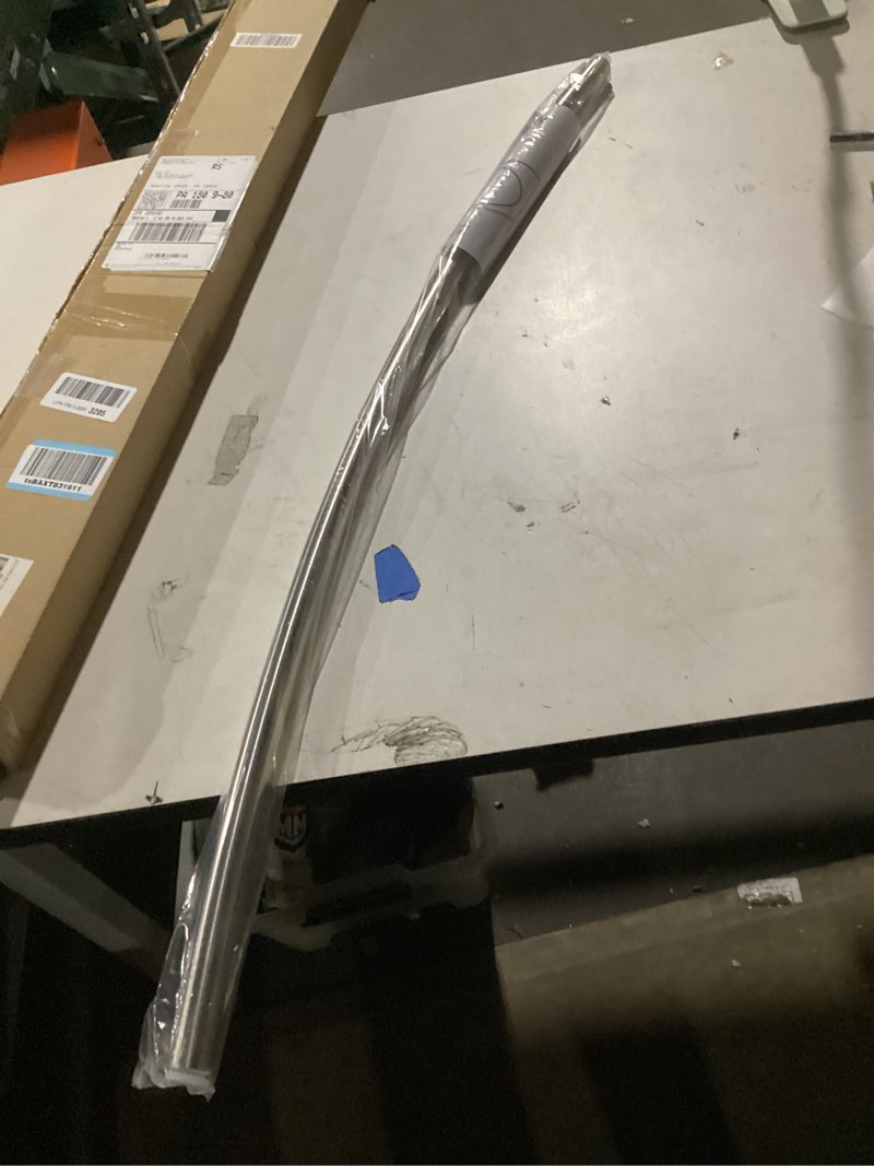 Condition photo showing Good Condition for Adjustable Curved Shower Rod, 42-72 inches Extra Wide Shower Curtain Rod, Rust proof, Premium Stainless Steel, Curved Shower Curtain Rod for Bathroom, Need to Drill, Silver Silver 42-72 inches