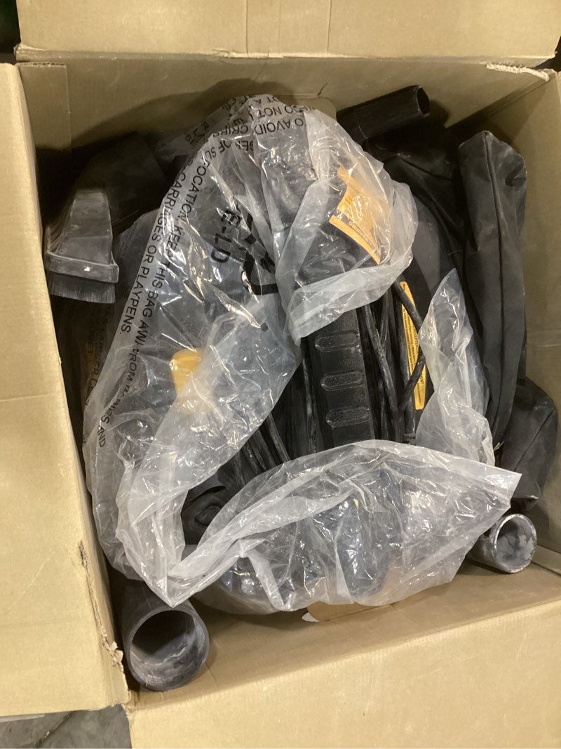 Condition photo showing As Is for Dewalt portable wet/dry vacuum 