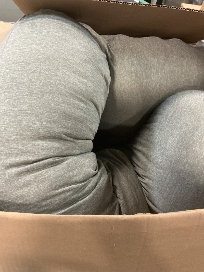 Condition photo showing Good Condition for momcozy pregnancy pillow for sleeping, dreamlign u pro maternity pillow with adjustable leg pillow, removable cover - support for back, hip, belly, legs for pregnant women, 50-72 inch full body pillow grey
