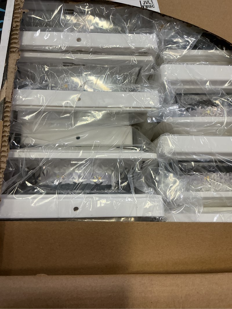 Condition photo showing New/Like New for solar post cap lights outdoor 12pack, waterproof fence post lights with 16 ultra bright leds fit 4x4/5x5/6x6 wood/vinyl posts, white deck post lights with warm/cool white for garden patio porch yard 12 lampshade-diamond pattern