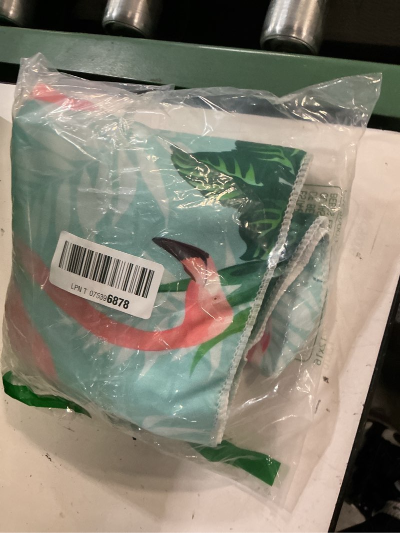 Condition photo showing As Is for enyorse golf cart seat covers, tropical floral seat towel blanket, soft breathable microfiber, keeps