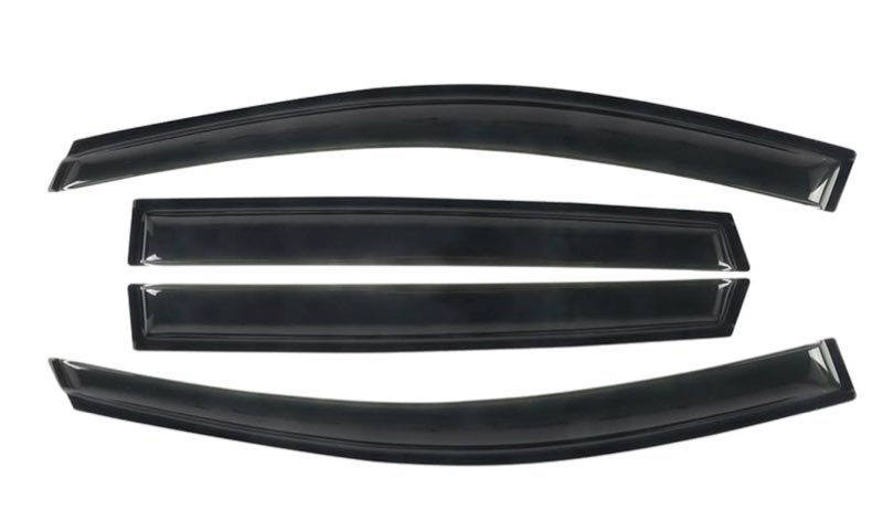 rain guards fit for 2013-2019 ford escape, tape-on window visors shield, smoke tinted vent guard def