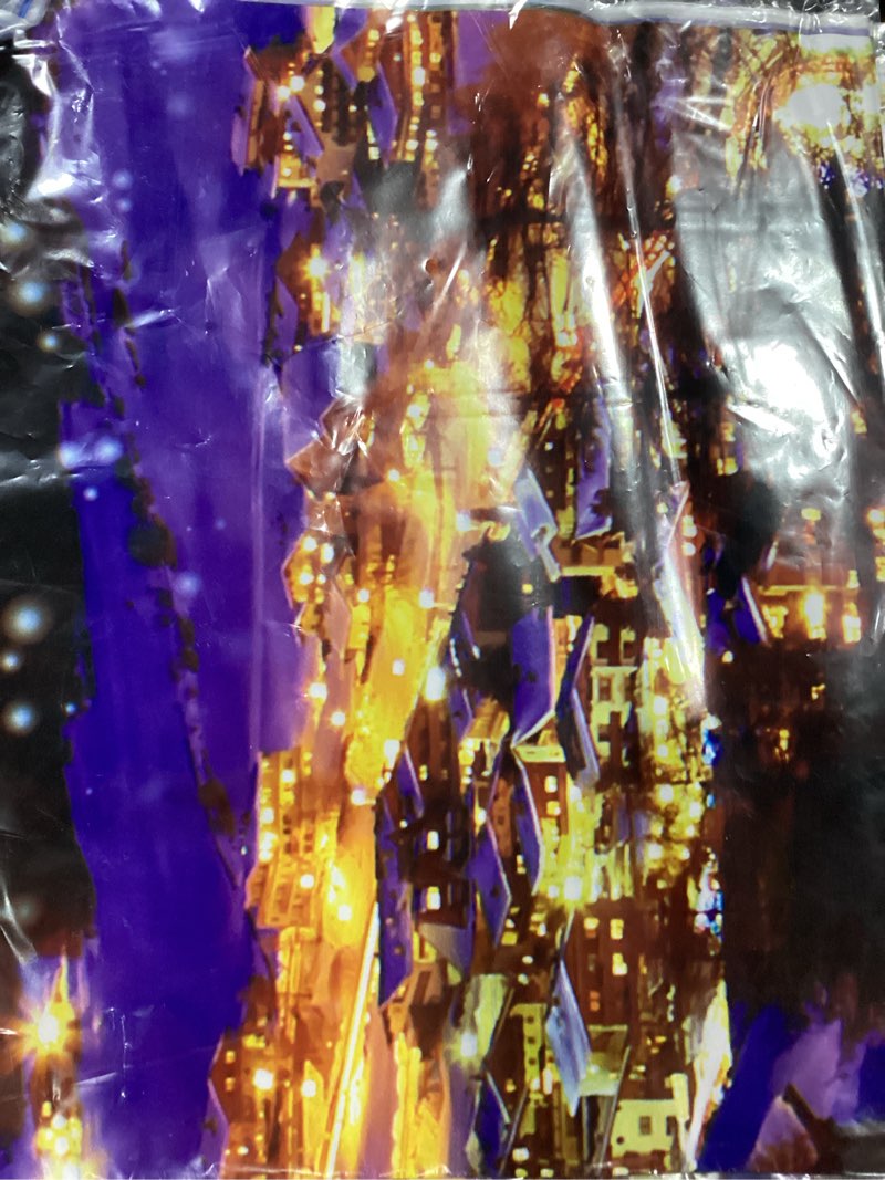 Magical Blue Snow Village Plastic Backdrop Banner - 9ft x 6ft (3-Piece) - Stunning Winter Wonderland